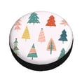thumbnail image 2 of Waterproof Spare Wheel Cover, Cartoon Pink Christmas Tree Pattern Adjustable Wheel Cover For Jeep Trailer RV SUV Car, 14 inch, 2 of 8