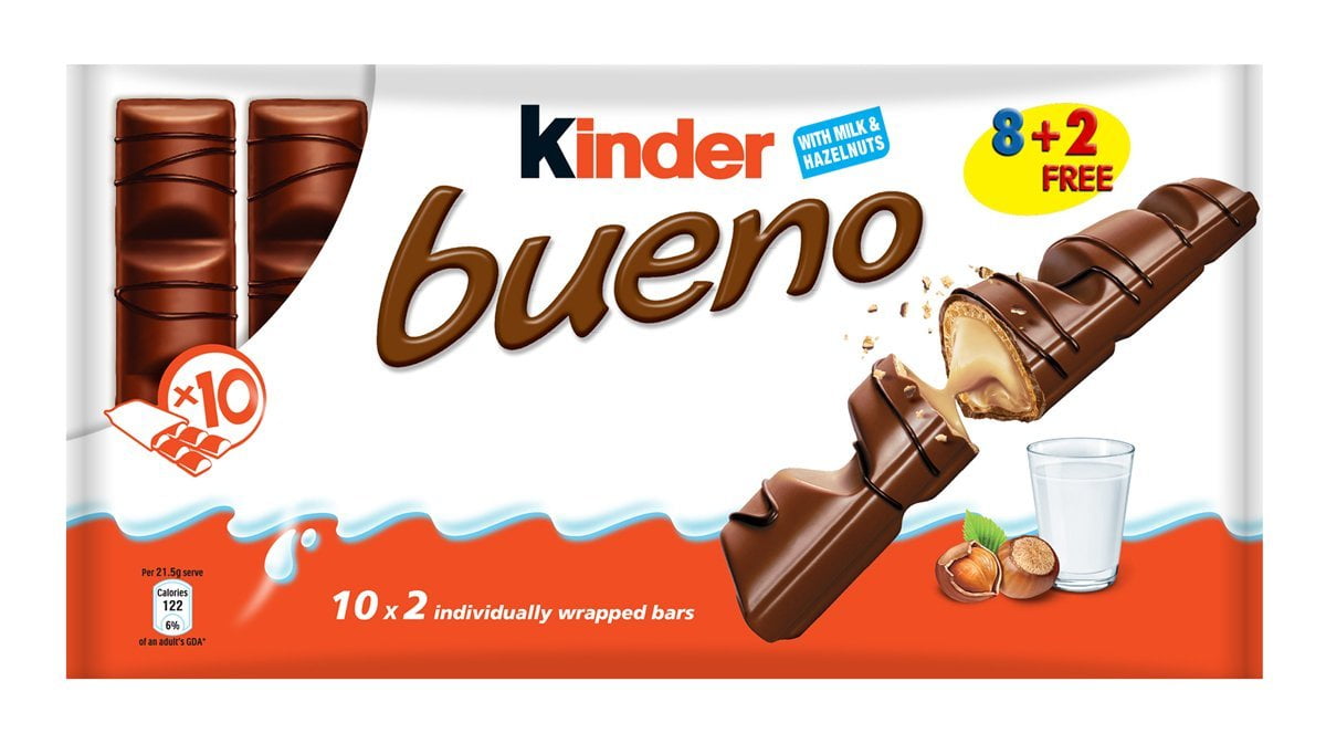 Kinder Bueno 43g bar, 10 Count