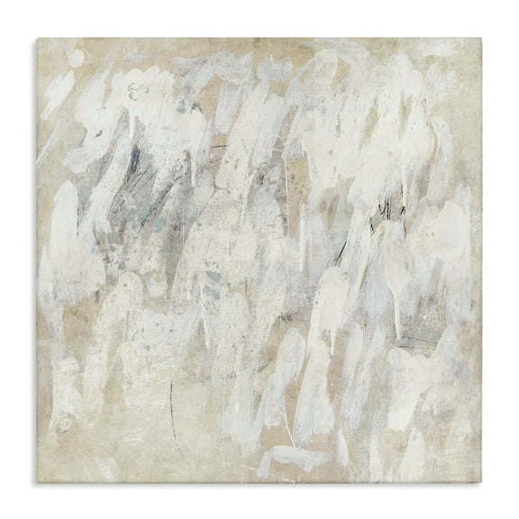 Stupell Industries Muted Neutral Dapples Abstract Painting Wrapped Canvas Art Print Wall Art, 17 x 17