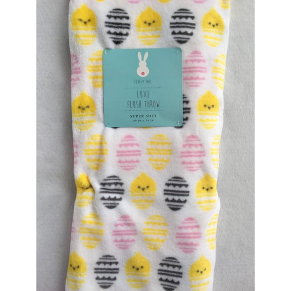 Easter Eggs and Chick Blanket Throw