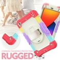 thumbnail image 6 of Allytech iPad mini 5 Case with Screen Protector, iPad mini 4 Case, Heavy Duty Rugged Protective Shockproof Rotating Stand Hand Shoulder Strap Kid Proof Case Cover for Apple iPad mini 5th 4th Gen,Red, 6 of 6