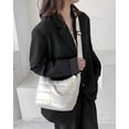 thumbnail image 2 of Kukuzhu Quilted Shoulder Tote Bag for Women Padding Down Cotton Hobo Bag Casual Zip Adjustable Handbag, 2 of 7