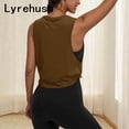 thumbnail image 2 of Lyrehush Workout Tops for Women V Neck Sleeveless Casual Crop Tank Top Yoga Gym Shirts Activewear, 2 of 9