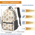 thumbnail image 2 of Corgi Costume and Bone Cream 17" Waterproof Oxford School Backpacks for Teens, S-Shape Padded Straps, for School, Travel, Hiking, Camping, 2 of 4