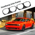 thumbnail image 4 of 2pcs Head Lamp Covers Trim Car Styling Accessories Black for Dodge Challenger, 4 of 9
