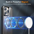 thumbnail image 3 of Case for iPhone 14 Pro Max 6.7 inch with 360°Rotatable Magnetic Ring Stand Compatible with MagSafe Lightweight and Translucent Matte Back Shockproof Protective Case Men Women Black, 3 of 14
