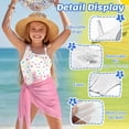 thumbnail image 6 of Xoenoiee Ice Cream Heart Pattern Girls Swimsuit One Piece Bathing Suit with Cover Up Skirt, Adjustable Straps Padded Swimwear Beachwear for Summer, Size 13-14 Years, 6 of 7