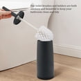 thumbnail image 2 of Toilet Brushes and Holders Toilet Bowl Brush with Holder Dark Gray for Bathrooms Modern Design Toilet Brush with Lid Longe, 2 of 8