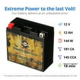 thumbnail image 2 of Pirate Battery Yt14b-bs (14b-bs 12 Volts,12 Ah, 135 Cca) Motorcycle Battery for Yamaha 1100cc Xvs1100 V-star All 2006, 2 of 7