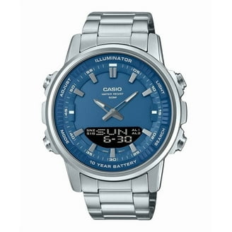 Casio Men's Waveceptor Solar Atomic Ana-Digi Watch, Silver