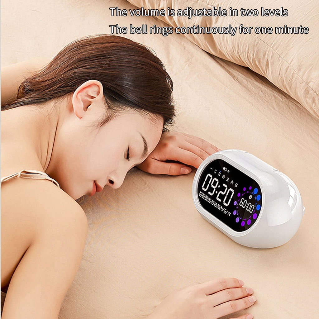 Modern Alarm Clock With Sound High Volumes Wake Up Snoozes Function Night Lamp Timer Stylish Home Decors