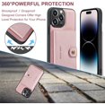 thumbnail image 5 of Case for iPhone 14 Pro 6.1 inch 2022, Detachable Magnetic Wallet Credit Card Cash Slot Case Cover Support Wireless Charging Functional Kickstand Compatible with iPhone 14 Pro 2022 (Pink), 5 of 16