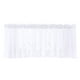 thumbnail image 1 of Cortinas de media cenefa con encaje bordado para ventanas, cocinas, cafeterías, decoración Blanco 137x61cm, 1 of 9