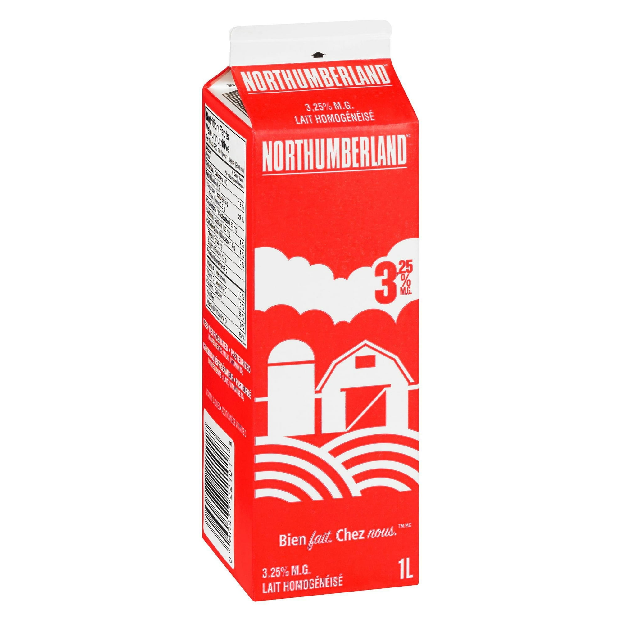 Northumberland Homogenized 3.25% Milk 1L, 1 L
