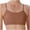 Brown, variant on Women's Bra Yoga Mini Cami Seamless Bralette Microfibr Stretch Bra Thin Strap Bralette (Red, XXL)