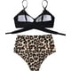 thumbnail image 4 of Traje de baño de cintura alta dividido para mujer, bikini sexy, traje de baño con push-up, conjunto de bikini con vendaje y parte superior de tubo, 4 of 7