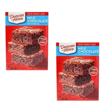 Duncan Hines Milk Chocolate Brownie Mix, Family Size, 2 Pack, 18 Oz