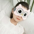 thumbnail image 4 of Qarigey Cubierta de ojo para dormir para niños, diadema con los ojos vendados de viaje, visera decorativa suave y cómoda con dibujos animados Tratamientos faciales Rosado, 4 of 6
