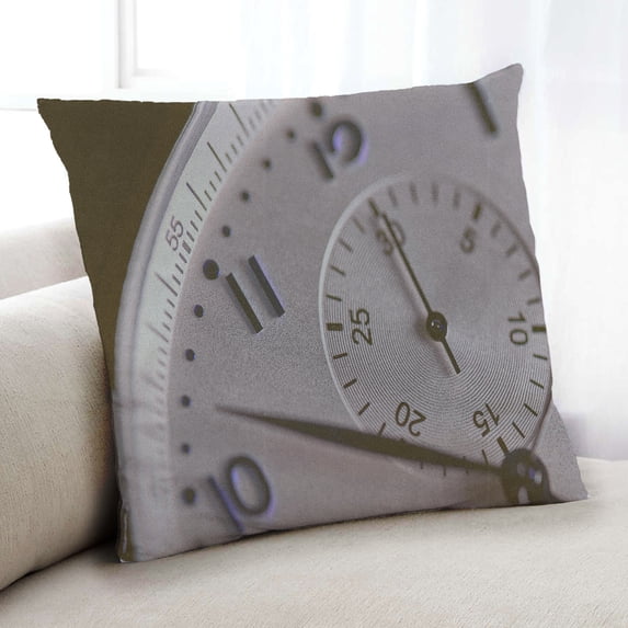 Ahgly Company Time Indoor Throw Pillow, 18 inch by 18 inch