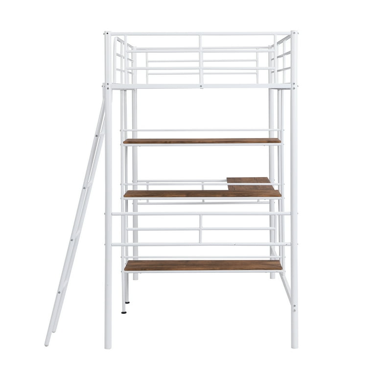 White metal high sleeper with desk discount