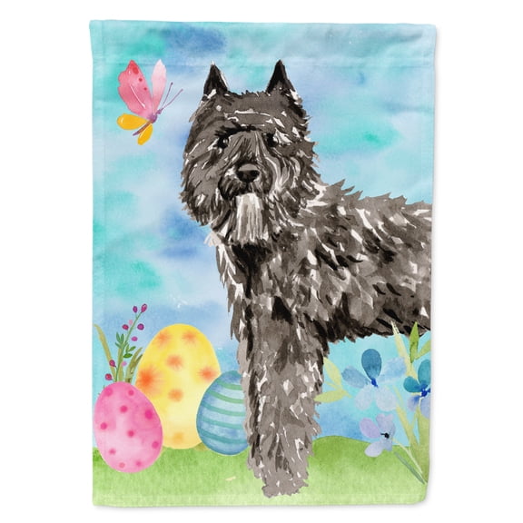 Carolines Treasures CK1922GF Easter Eggs Bouvier des Flandres Flag Garden Size  Small multicolor
