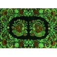 thumbnail image 1 of Ahgly Company Indoor Rectangle Medallion Green French Area Rugs, 2' x 5', 1 of 4