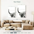 thumbnail image 4 of Elephant Stock Peeking Cow Ii Wall Art - Vertical Multi Panel Canvas - Living Room Wall Decor - Animal Multi Panel - White And Gray Decor By Sisi And Seb - 24" x 38", 4 of 8