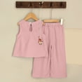 thumbnail image 5 of NIEWTR Summer Toddler Girl Clothes Girl Clothes Size 6 Toddler Baby Girl Summer Clothes Short Sleeves T-Shirt Tops + Shorts 18-24 Months 2Pcs Summer Beach Outfits 6-7 Years,Red, 5 of 9