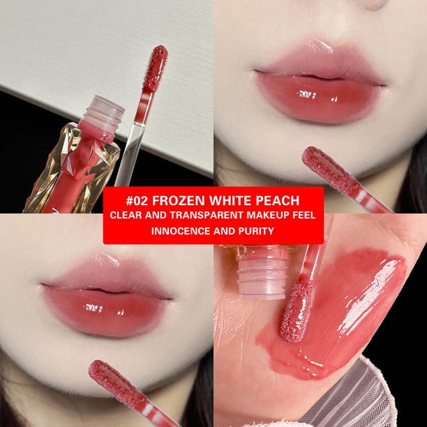 Ganfancp Brillo de Labios Líquido y de Larga Duración y No Pegajoso Hidratante Brillo de Labios Maquillaje Adecuado para Mujeres y Niñas 1.8Ml Liquidación 1X Brillo de Labios