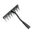 thumbnail image 1 of Carbon Steel Garden Hand Rake – Weeding & Scarifier Tool 5-8 Teeth Options New, 1 of 8