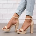 thumbnail image 3 of Mepaouo Women's Heels Sandals Comfortable Open Toe Dress Pump Shoes Rhinestone Platform Sandal, 3 of 7