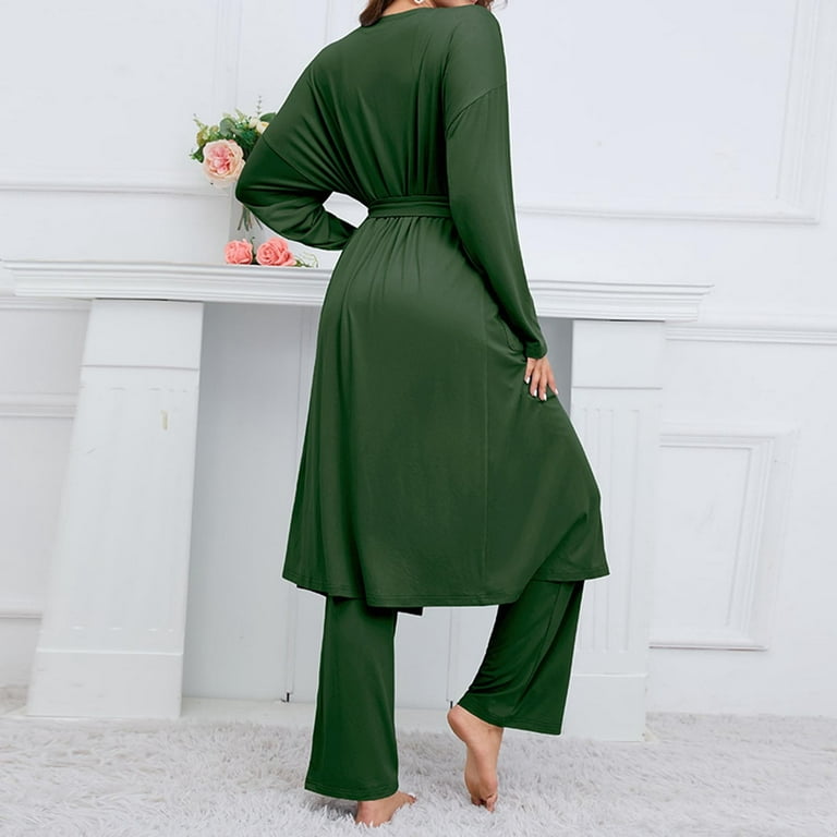 AherBiu Satin Pajamas Sets for Women Short Sleeve Button Down Shirts Soft  Shorts Set Sleepwear Loungewear 