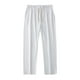 thumbnail image 3 of Pantalones largos para hombre, deportivos, informales, lisos, con cintura elástica y cordón ajustable, de pierna ancha, rectos y cilíndricos, de poliéster., 3 of 4