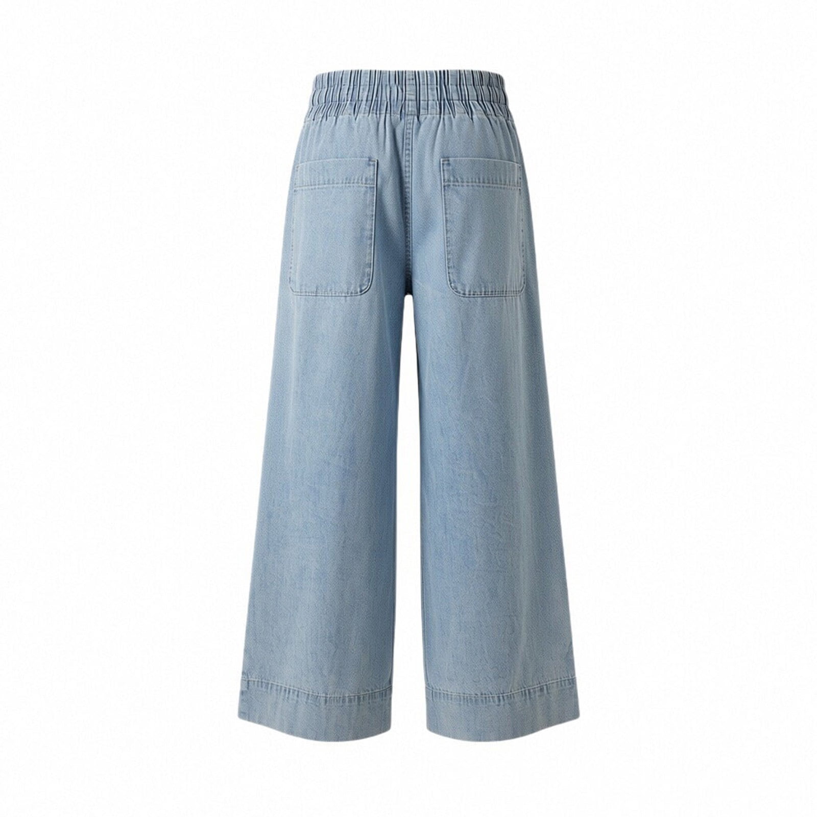 Women's High Waisted Jeans, Versatile Straight Leg Stretchy Streetwear Business Casual Denim Pants with Pockets