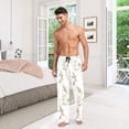 thumbnail image 6 of FORMRS Mens Pajama Pants with Pockets Cotton Sleepwear Lounge Bottoms Sizes S-2XL, Beige Rabbits and Carrots, 6 of 7