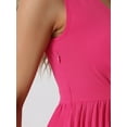 thumbnail image 5 of DARING DIVA Pleated One Shoulder Sleeveless Cocktail Dress XS Hot Pink, 5 of 6