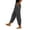 *Gray, variant on ClodeEU Women's Waffle Knit High Waisted Pants with Pockets ,Casual Loose Cropped Trousers ,Women's Plus L