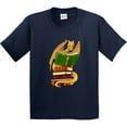 thumbnail image 3 of Inktastic Well-read Cute Gold Dragon Reading Books Youth T-Shirt, 3 of 5