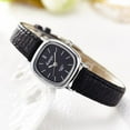 thumbnail image 3 of Reloj Lujo 3 Piezas para Mujer Cuadrado Con Correa Cuero Fina Informal Cuarzo (5 #), 3 of 5