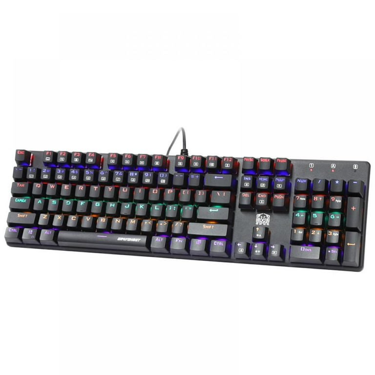 Greyghost Mechanical Gaming Keyboard with Alumium 104 Standard Keys Rainbow Backlit Wired Keyboard Green Axis Keyboard - Walmart.com Greyghost Mechanical Gaming Keyboard with Alumium 104 Standard Keys Rainbow Backlit Wired Keyboard Green Axis Keyboard - Walmart.com