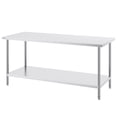 thumbnail image 5 of VEVOR Stainless Steel Prep Table, 30 x 72 x 34 Inch, 920 lbs Load Capacity, Heavy Duty Metal Worktable with 3 Adjustable Height Levels, Commercial Workstation for Kitchen Garage Restaurant Backyard, 5 of 9