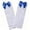 Blue, variant on Satin Bow Accent Thigh Highs for Women, Cute over Knee Stockings, Rave Socks for Princess Dress Party