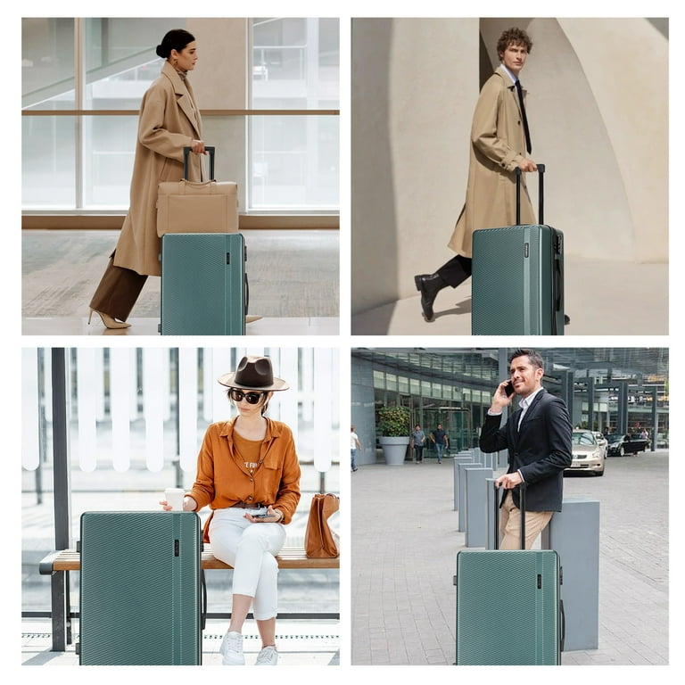 Ginza Travel 3pc Hardshell Luggage Set, Lightweight ABS, Durable