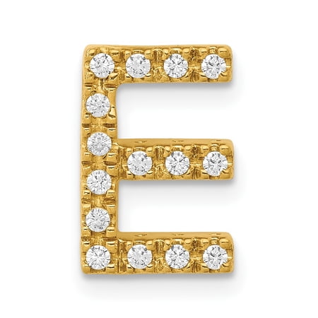 10K Diamond Letter E Initial Charm