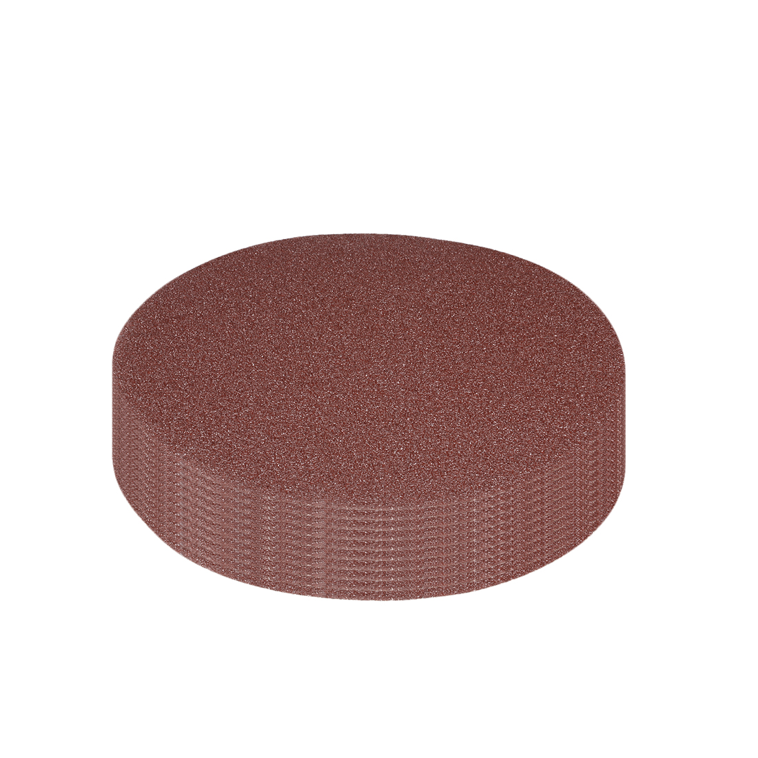 10Pcs 7 Inch Hook and Loop Sanding Disc 40 Grits Flocking Sandpaper Brown