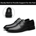 thumbnail image 4 of Mens Dress Shoes Classic Oxford Shoes Lace-up Formal Business Leather Shoes Derby Shoes, 4 of 7