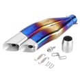 thumbnail image 1 of Piezas modificadas para motocicletas, escape doble inoxidable semiazul de 51 mm, escape de automóvil, integración perfecta, 1 of 8