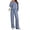Blue, variant on Womens Sweatsuits 2 Piece Lounge Matching Outfits Sweat Sets Tracksuit Travel Sweatshirts Fall Fashion Clothes 2025