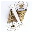 thumbnail image 2 of EXHUMKY Cesta Pared De Hierro Dorado Tejida Con Forma De Para Almacenamiento Y Ambiente Acogedor, 2 of 7