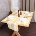 thumbnail image 5 of · REDEARTH · Table Runner-Yarn Dyed Ribbed Woven Table Linen for Square, Round, Rectangle Dining Table, Coffee Table, Console, Dresser; 100% Cotton (14"x72"; Mustard), 5 of 7